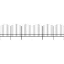 Puutarha-aita keihäskärjillä teräs (1.75-2)x10.2m musta