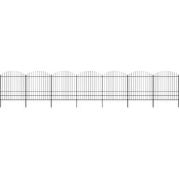 Puutarha-aita keihäskärjillä teräs (1.75-2)x11.9m musta