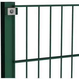 Aitapaneeli tolpilla jauhemaalattu 0.8x13.6m vihreä