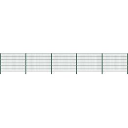 Aitapaneeli tolpilla jauhemaalattu 1.2x8.5m vihreä