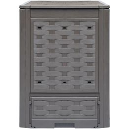 Puutarhan kompostit 3 kpl, 60x60x83 cm, 900 litraa, ruskea