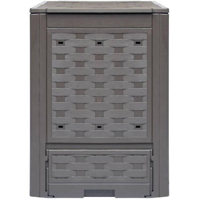 Puutarhan kompostit 3 kpl, 60x60x83 cm, 900 litraa, ruskea