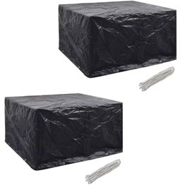 Puutarhahuonekalujen suojat 2 kpl 8 purjerengasta 172x113 cm