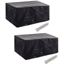 Puutarhahuonekalujen suojat 2 kpl 10 purjerengasta 240x140 cm