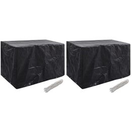 Puutarhakalusteiden suojat 2 kpl 8 purjerengasta 140x70x90 cm