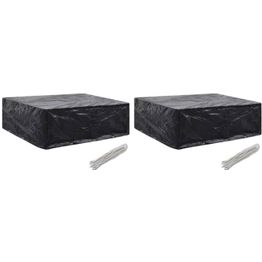 Puutarhakalusteiden suojat 2 kpl 8 purjerengasta 250x210x90 cm