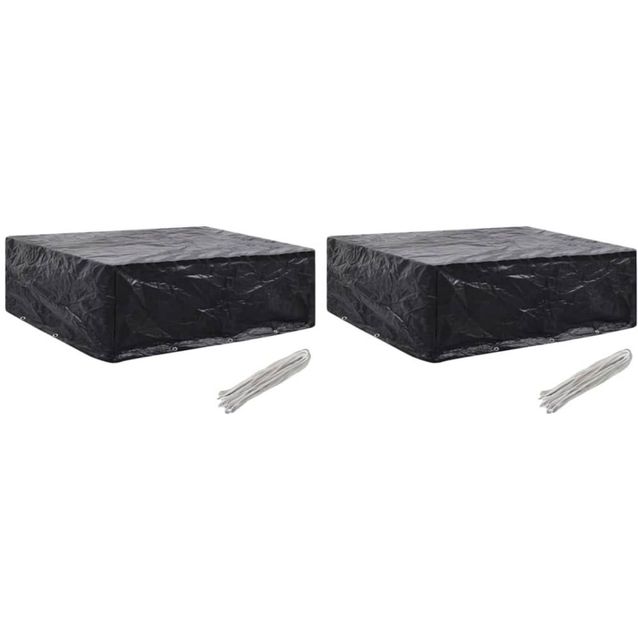 Puutarhakalusteiden suojat 2 kpl, 8 purjerengasta, 250x210x90 cm