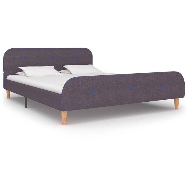 Sängynrunko, harmaanruskea kangas, 135x190 cm