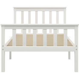 Sängynrunko, 90x200 cm, mänty valkoinen