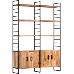 Kirjahylly 4 tasoa, 124x30x180 cm, akaasiapuu