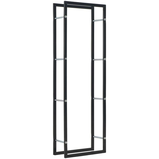 Polttopuuteline 50x20x150cm, musta, teräs