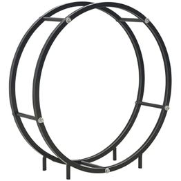 Polttopuuteline 70x20x70cm, musta, teräs