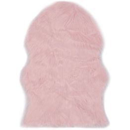 Matto 60x90cm keinotekoinen lampaannahka pinkki