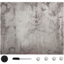 Seinäkiinnitteinen magneettinen tussitaulu, lasi, 50x50 cm, harmaa