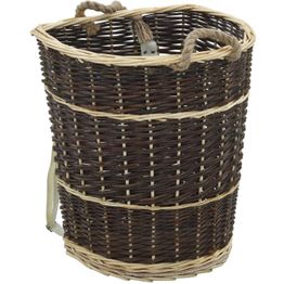 Polttopuun kantoreppu hihnoilla 44.5x37x50cm, luonnollinen paju