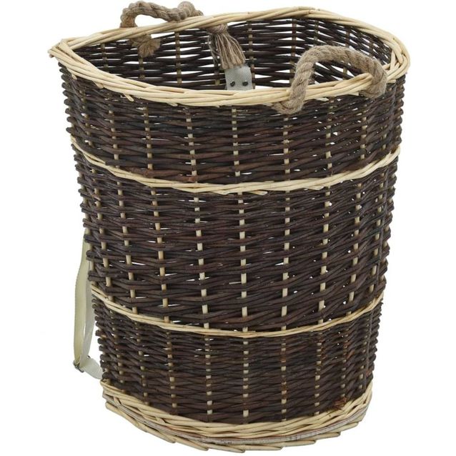 Polttopuun kantoreppu hihnoilla 44.5x37x50cm, luonnollinen paju