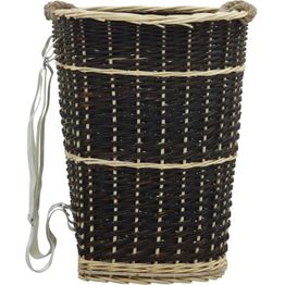 Polttopuun kantoreppu hihnoilla 50x44x58cm, luonnollinen paju