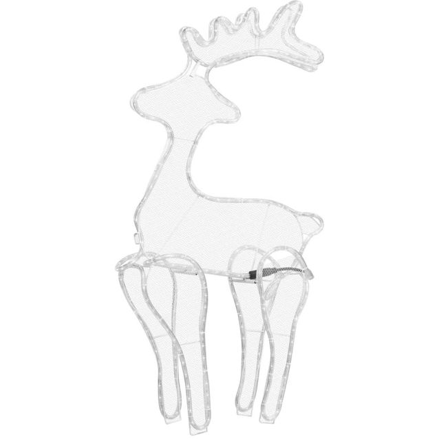 Poro joulukoriste verkolla, 306 LED-valoa, 60x24x89cm