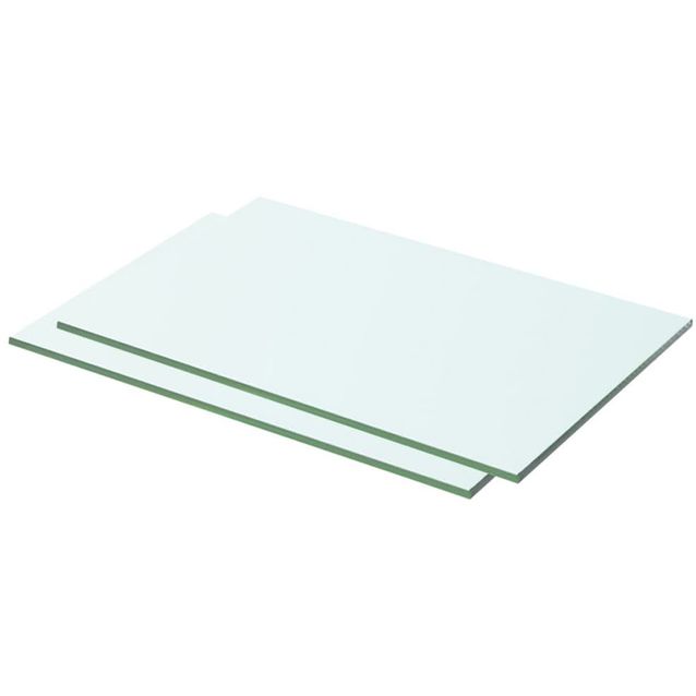 Hyllyt 2 kpl, kirkas lasi, 50x25 cm
