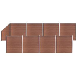 Aitasarja 8 paneelia + 1 vinopaneeli puukomposiitti 1484x186cm ruskea