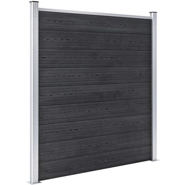 Puutarha-aita, puukomposiitti, 1737x186cm, harmaa