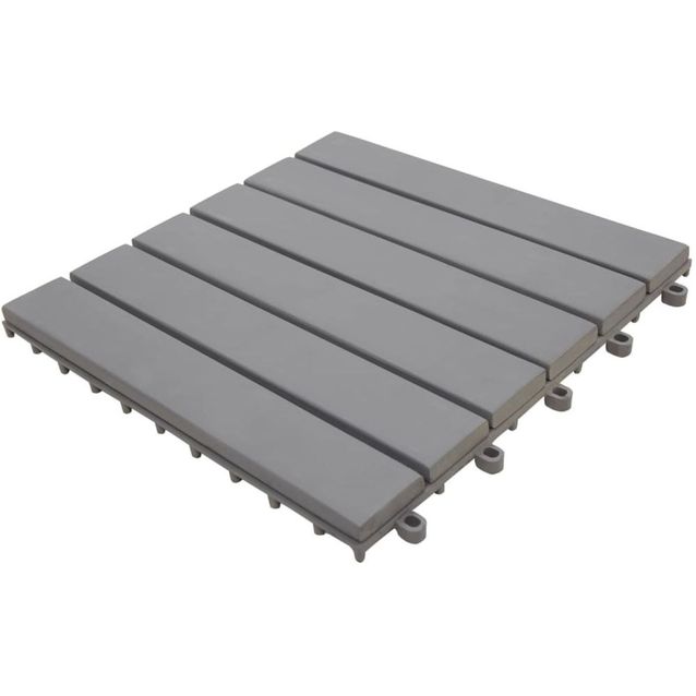 Terassilaatat pystykuviolla 20 kpl, harmaapesty, 30x30 cm, akaasiapuu