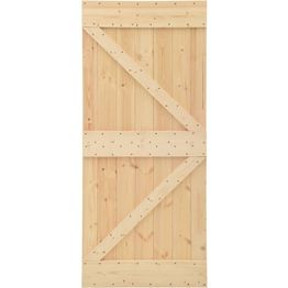 Liukuovi asennustarvikkeineen 80x210 cm täysi mänty 1 ovi liukukisko  183cm 