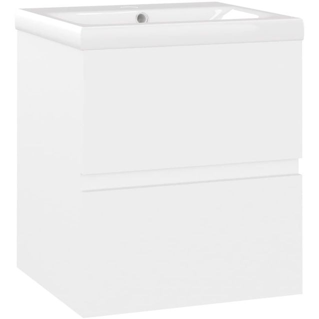 Allaskaappi sisäänrakennetulla altaalla, 41x38,5x45 cm, valkoinen