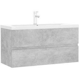 Allaskaappi altaalla, 90x38,5x45 cm, betoninharmaa