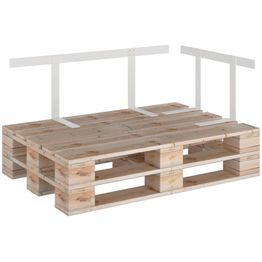 Kuormalavasohvan selkänoja, valkoinen 110 cm, rauta