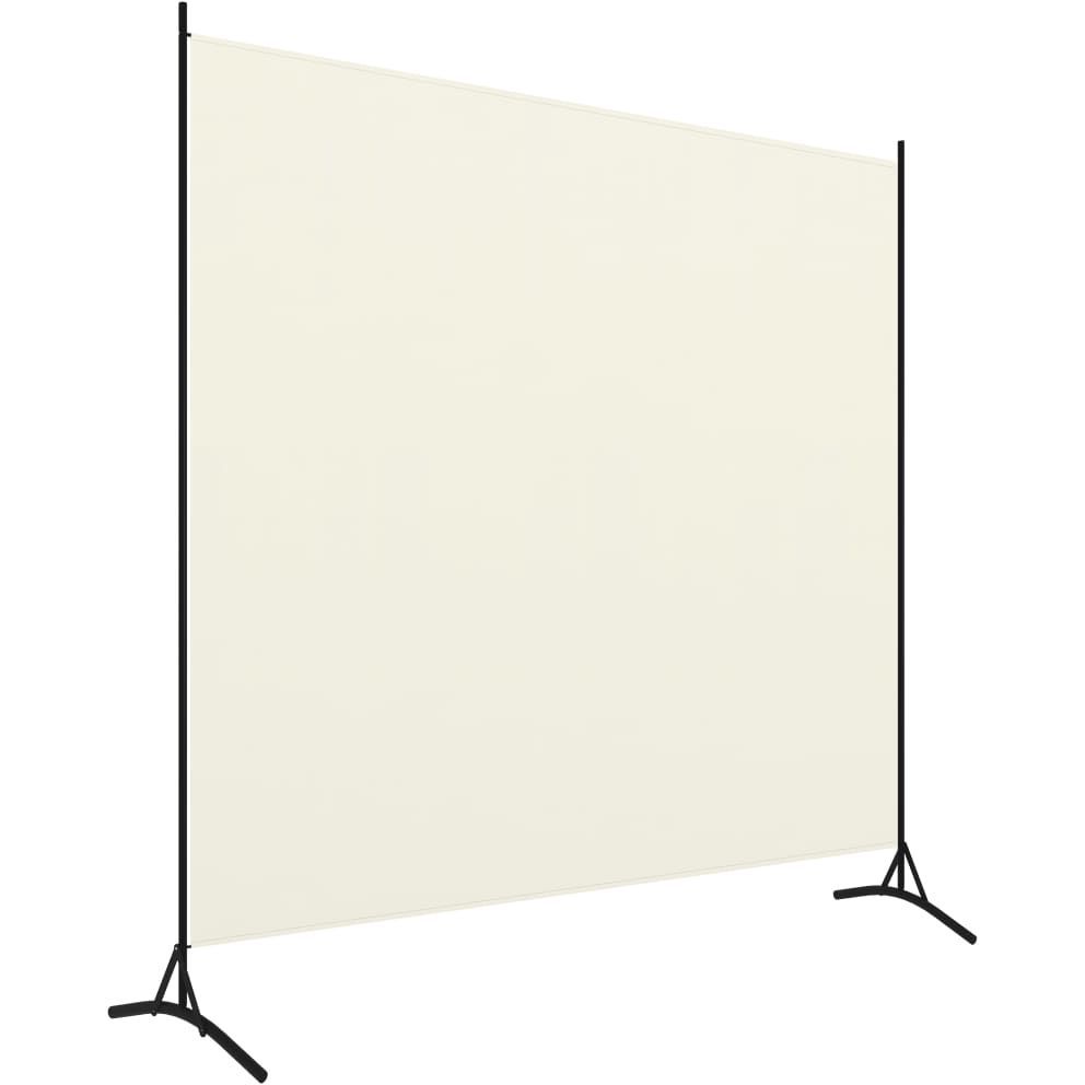 1-paneelinen tilanjakaja, kermanvalkoinen, 175x180 cm