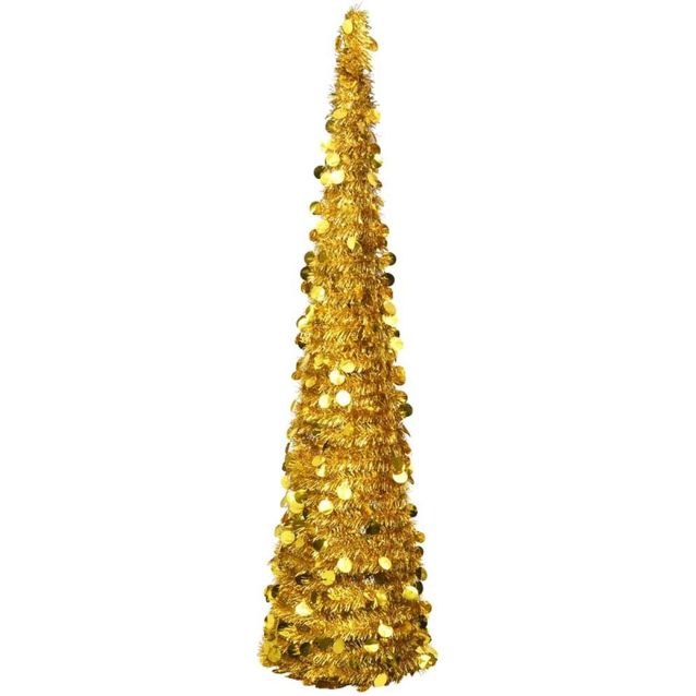 Pop-up tekojoulukuusi, kullanvärinen, 180cm, PET