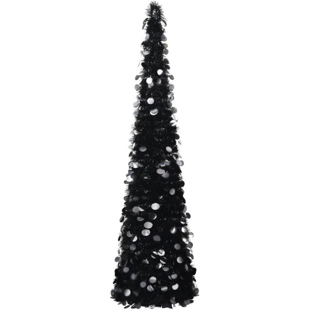 Pop-up tekojoulukuusi, musta, 150cm, PET