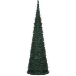 Pop-up nauhamainen tekojoulukuusi, LED-valoilla, vihreä, 150cm