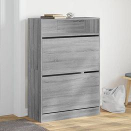 Kenkäkaappi FinePRICE, harmaa Sonoma, 80x34x116 cm, 2 kääntölaatikkoa