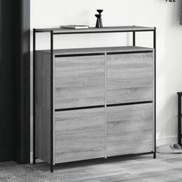 Kenkäkaappi FinePRICE, harmaa Sonoma, 100 x 34 x 112 cm, 4 kääntölaatikkoa