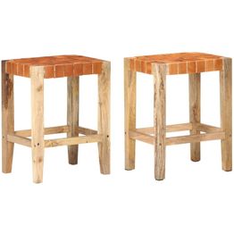 Baarijakkarat 2 kpl, ruskea aito nahka, 60 cm