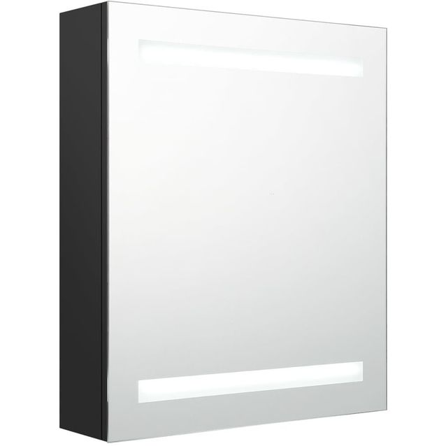 LED-kylpyhuoneen peilikaappi, musta, 50x14x60 cm