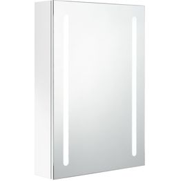 Kylpyhuoneen LED-peilikaappi, kiiltävä valkoinen, 50x13x70cm