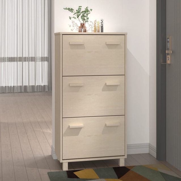 Kenkäkaappi fineprice Hamar, hunajanruskea, 59,5 x 35 x 117 cm