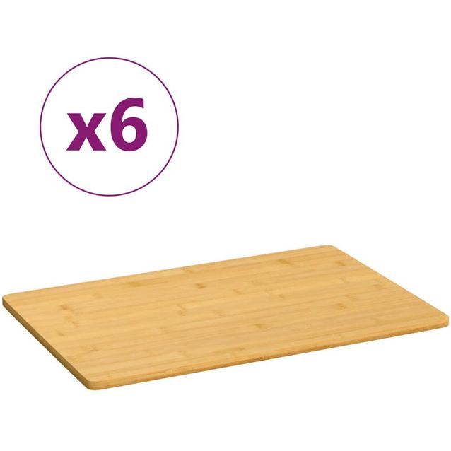 Aamiaislautaset fineprice, 6kpl, 35 x 23 x 0,8 cm, bambu