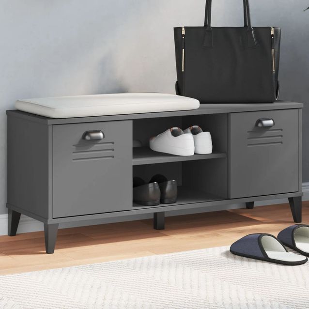 Kenkäpenkki fineprice Viken, antrasiitinharmaa, 106 x 35 x 45 cm, tekninen puu