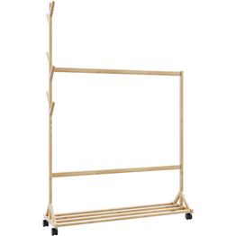 Vaateteline FinePRICE, 100 x 35 x 157 cm, bambu