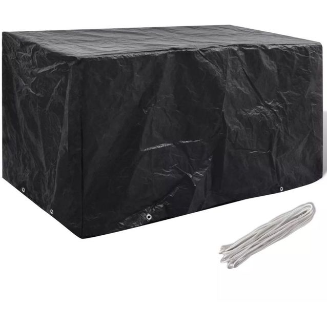 Puutarhahuonekalujen suoja, 8 kiinnitysreikää, 180 x 70 x 90 cm