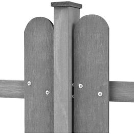 Puuaita tolpilla 3kpl puukomposiitti 600x60cm