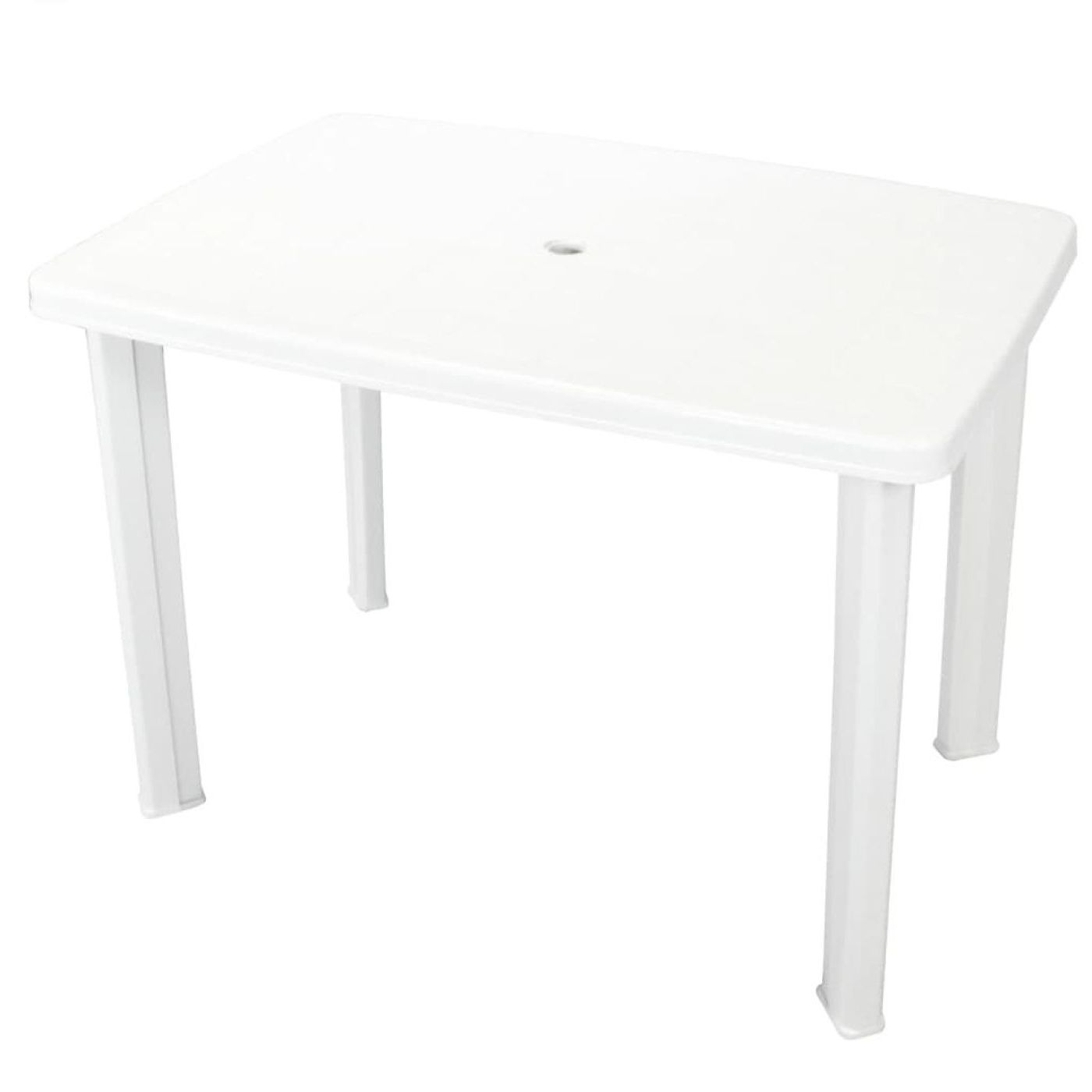 Puutarhapöytä valkoinen 101x68x72 cm muovi