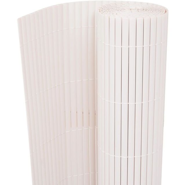 Kaksipuolinen puutarha-aita, 90x300cm valkoinen