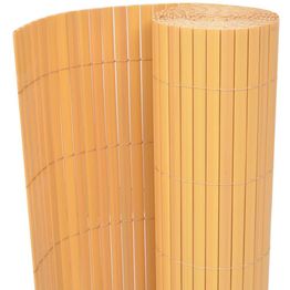 Kaksipuolinen puutarha-aita PVC 150x500cm keltainen