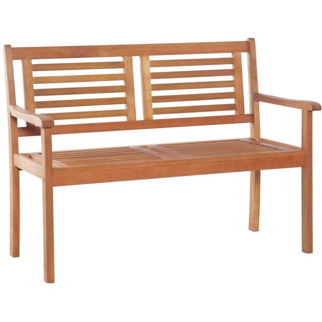 Kahden istuttava puutarhapenkki, 120 cm, eukalyptuspuu