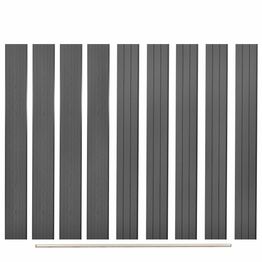 Aitapaneelien lisäosa 9kpl puukomposiitti 170cm harmaa